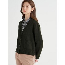 [빈폴레이디스] 카키 부클 V넥 카디건 BF295AU05H