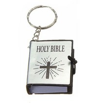 HOLYBIBLE 가죽 성경책 펜던트 목걸이 미니어쳐 납골당꾸미기 처 추모장식 FRANKLIN 키링 봉안당 미니 성서 열쇠 고리 실제 종이 종교 기독교 십자가 홀더 자동차 패션 주, 3.Silver