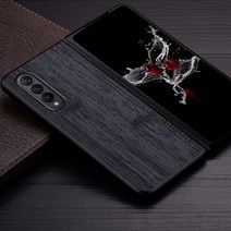 갤럭시z폴드 4 카드 지갑 수납 케이스 지폴드4 스트랩 case for samsung galaxy z fold 3 5g z fold3 funda bamboo wood cover