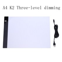 LED 라이트박스 드로잉 보드 패드 VKTECH 그래픽 디지털 태블릿 1315x913in A4 아티스트 얇은 아트 스텐실 트레이싱 테이블 3 단계 346EA 6, 01 A4 K2 LED 3dimming