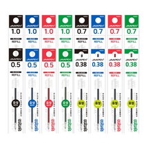 자바 초저점도 셀렉트 유성볼펜 리필심 0.5mm 검정, 10개