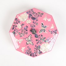 블랙 팔각 고급 나비 나전칠기 자개보석함 외국인선물 자개함 예단함 한국기념품, 2)핑크팔각 고급 나비자개함