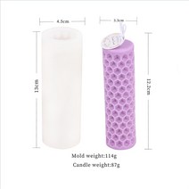 도자기석고틀 석고방향제 만들기 3D 곰 벌집 양초 실리콘 몰드 기하학적 소이 왁스 비누 석고 공예 선물 아로마 테라피 수지 홈 데코, 3.3