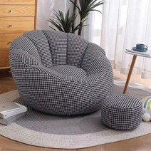 1인용 소파 쇼파 거실 안락 가구 북유럽 의자 가죽, [페탈 EPP] 라지 + 필로우 + 페달, 하운드투스