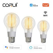스마트전구 LED IOT CORUI 와이파이 스마트 E27 필라멘트 전구 90-250V 7W LED 조명 램프 조도 조절이 가, 한개옵션1, 한개옵션0