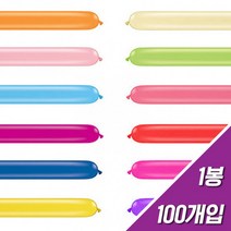 국산고급풍선 260N 150cm 요술풍선 100개입 스탠다드 파스텔혼합, 색상_블랙