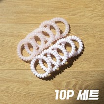 84x84 핑크 전화선 머리끈