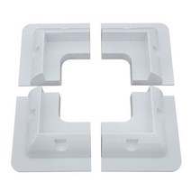 태양광 패널 브라켓 ABS 카라반 지지대 캠핑카 마운트, 4피스 사각 블랙