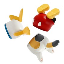 행복의모든것 자석 동물 현관 문 마스크걸이 4 x 4 x 4 cm, 다리 흰노, 1개