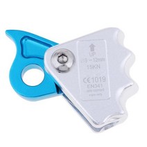포승줄 암벽 등반 로프 그랩 야외 보안 9mm-12mm 15KN 알루미늄 합금 구조 그립 전문 하이킹, 03 Blue Silver