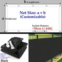 조립식수영장그늘막 컨테이너 간이 야외 수영장 사용자 정의 두꺼운 HDPE 발코니 개인 정보 보호 울타리 메쉬 안티 자외선 태양 그늘 그물 천막 가든 스크린, Black+0.6x7m