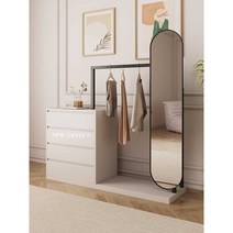 북유럽 행잉옷걸이수납장 철제조립 드레스룸 인테리어, (블랙) A형 옷걸이(좌측 사물함)