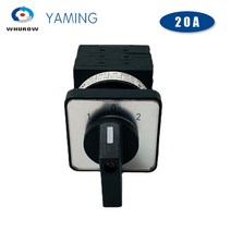 LW42-20A 3 Position Rotary Cam Switch 690V 12 Terminal Pole Black Manual Transfer Selector YMW42, 한개옵션0