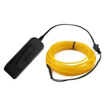 할로윈 크리스마스 파티 소품 벽장식 글로우 el 와이어 케이블 led 네온 댄스 diy, 1M, 노란색
