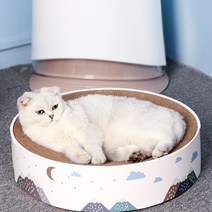 엔룸 특대형 원형 스크래쳐 고양이 스크래쳐 침대 46cm, 본품