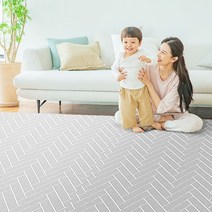 논슬립매트 폭신한 쿠션매트 충격완화 미끄럼방지 헤링본 놀이방매트 층간소음 거실놀이 pvc 아기 유아 베란다 복도 농막 장판 컨테이너바닥 생활방수 항균매트 100% 국내생산, 헤링본화이트_마블 2.5M