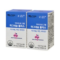 닥터프로그램 마그네슘 플러스 비타민D 아연 60정 2병 2개월분 차병원 영양제 신경 근육 에너지, 단품, 단품
