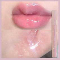 샤이니 립 글로스 미러 워터 글로시 글레이즈 프루프 논 스틱 리퀴드 립스틱 클리어 글리터 프라이머 모이스처라이징 오일, 04
