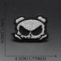 자전거펑크패치 할로윈 아이언온 패치 의류 스티커 호박 유령 사과 악마 자수 백팩 자켓 공포 펑크 장식, [02] 2