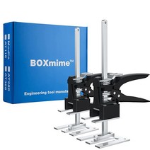 BOXmime 노동 절약 암 툴 - 305cm(12인치) 휴대용 높이 조절 가능한 리프트 잭 건식 벽체 타일 로케이터 가구 도어 리프터 캐비닛 설치용 정밀 클램핑 핸드 장치(2개)