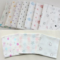 무루 소프트 사각 천 기저귀 + 손수건 세트, 구름, 상세설명 참조