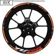 오토바이 자동차 자전거 휠17 Inch 오토바이 휠 허브 야마하 YZF R6 로고 림 데칼 장식 세트 반사, 19 YZF R6