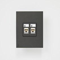 ABB 제닛 유럽형 프리미엄 배선기구 LAN/TEL 통신 콘센트 2구 안트라사이트