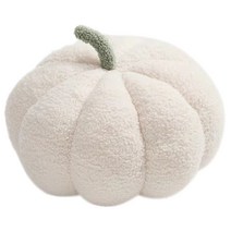 소파 쿠션 침실 선물을위한 휴대용 3D 시뮬레이션 호박 베개 봉제 베개, 중간, 유백색