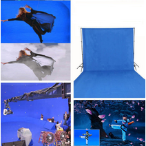 영화 영상 배경지 특수효과촬영 크로마키 스크린 스탠드세트 흑막 무대막, 블루2mx3m+스탠드2mx2m