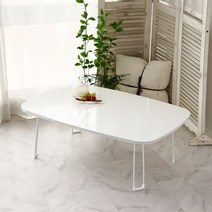 린이만물상 900X600 2인용 3인용 4인용 밥상 테이블 접이식 밥상 열에강한 LPM상판 마블 화이트 블랙