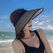바캉스룩 여성 햇빛가리개모자 여름시밀러룩 해외여행패션 썬캡 바닷가코디 휴양지룩
