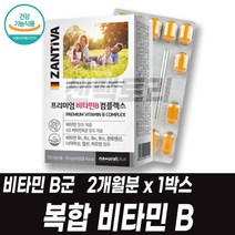 비타민B 컴플렉스 복합체 독일직수입 비오틴 비타민B1 비타민B2 B12 나이아신 엽산 판토텐산 biotin B군, 2개월분 1박스