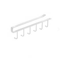 주방 옷장 다용도 금속 수납 걸이, 화이트 (10개)