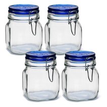 보르미올리 피도 자 유리저장병 블루, 750ml, 4개