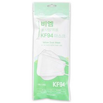 비엠 황사 방역용 마스크 KF94 (5매입) 대형 화이트, 5개