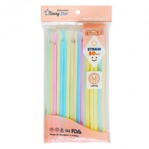 영스타 (슬러시빨대 50P) 일회용 스푼빨대 스트로우, 1개, 상품선택