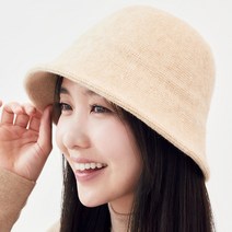 여성 겨울 니트모자 무봉제벙거지 무챙버킷햇 조절가능