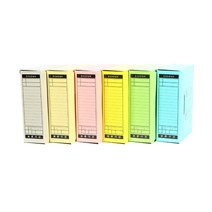 희망 문서보관함 A4 [HE017] / 서류함 서류박스 문서 서류 보관함 보관박스 보관 상자 합지 박스 종이 화일 파일 사무용품 (6컬러-하늘/노랑/분홍/연두/회색/미색), 회색 5개입