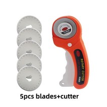 로타리 커터 가죽 공예 절단 도구 패브릭 원형 블레이드 나이프 DIY 패치워크 바느질 퀼팅 45mm, [13] F SET 1