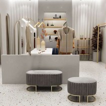 핑크색 체리쉬 소파 벤치 보조 간이 2인용 벤치의자, 벤치 그레이 120x40x43cm