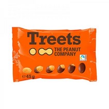 TREETS - THE PEANUT COMPANY 트리츠 땅콩 45g - 바삭바삭한 땅콩을 초콜릿으로 코팅 - 자연적으로 풍부한 단백질 - 사이사이에 딱 좋은 간식 (1 x 45g