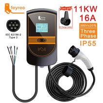 전기차충전기 전기차충전케이블 가정용 전기차 충전기 EV 충전기 11KW Type2 소켓 IEC62196-2 5M 케이블 16, 04 11KW 16A 3 Phase_01 Type2