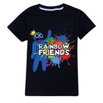 레인보우 프렌즈 옷 Kids Summer Short Sleeve T Shirt Hot Game Rainbow Friends T-Shirt Boys Girls Baby Clothes