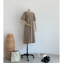 아노락 에이라인 허리끈 원피스