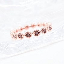 925Silver 꼬냑큐 레이어드 반지