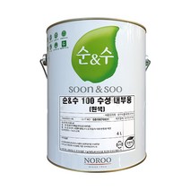 노루페인트 순앤수 100 내부용 페인트 친환경 벽지 사무실 스튜디오 4L, 아이보리/베이지 1011C