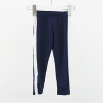 퍼니공장 주니어 초등학생 편한 스판 절개 라인 네이비 레깅스