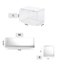 아크릴 피규어 케이스 상자 진열장 장식장 3d 투명 블라인드 팝 마트 디스플레이 차고, m 36x12.5x8cm 직사각형, 하얀