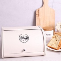 브레드박스 영양제 정리함 빵 보관함 카페 인테리어 간식 보관 틴케이스, 1개, 화이트