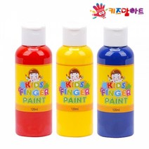 제이스토어 / 키즈맘아트 미술놀이 핑거페인트 세트 120ml 3색, 본상품선택